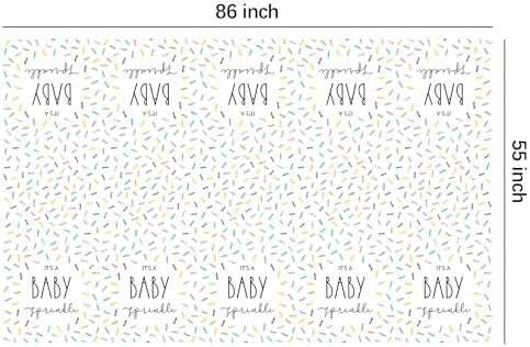 Sprinkle Baby Shower Tablecloth 3 Pack - 86x55in Rainbow Confetti Decor