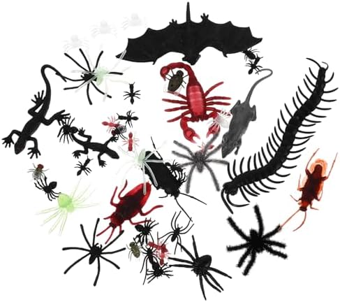 Totority Hyper-Realistic Bugs 44PCS Scary Prop Set