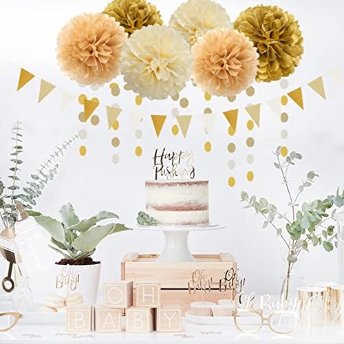 White Gold Champagne Party Decorations 23pcs Set