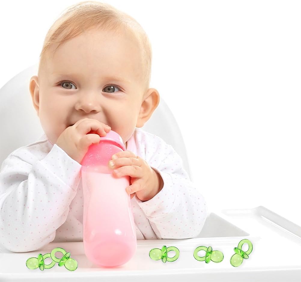 Toyvian 100 Pcs Mini Pacifier Clear Acrylic Ornaments