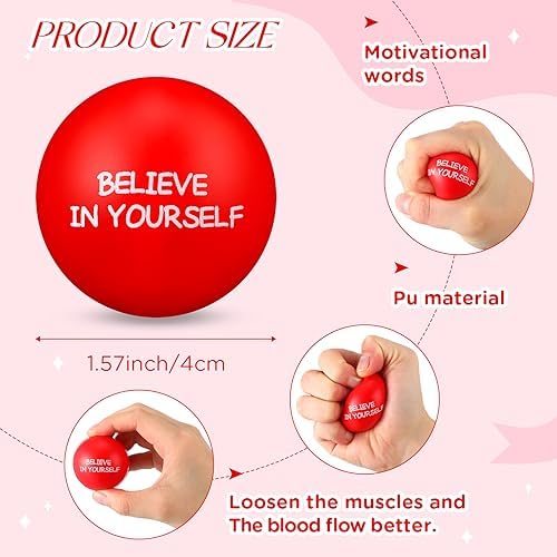 Shappy 72 Pcs Stress Relief Balls with Inspirational Quotes