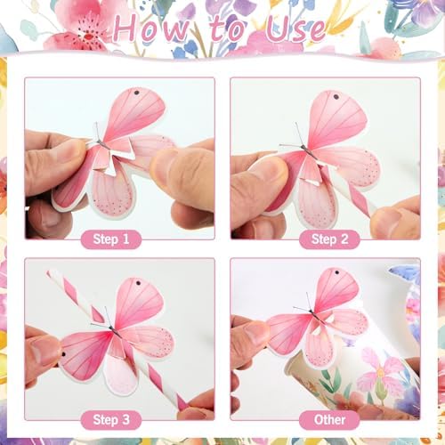 PAPER JAZZ 80pcs Wildflower Party Decorations