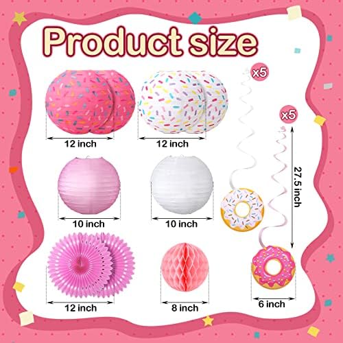 Hortsun 19 Pcs Donut Birthday Party Decorations