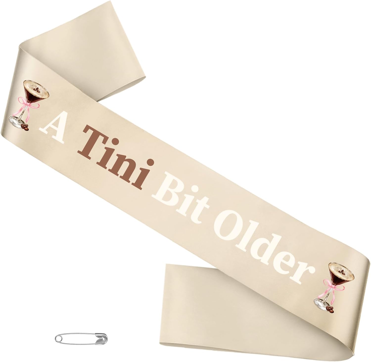 A Tini Bit Older Birthday Sash Espresso Themed Decorations