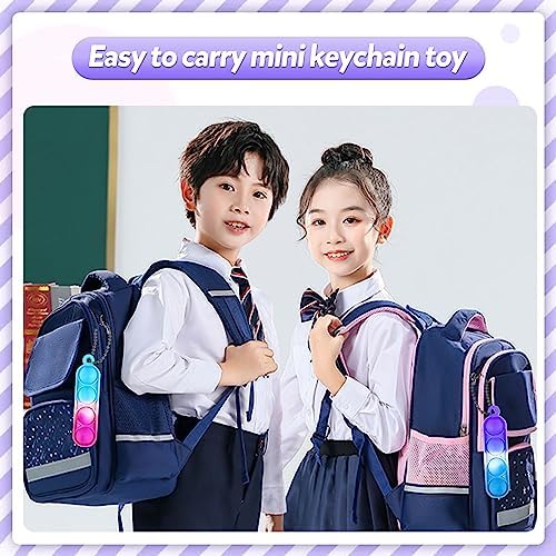 260 PCS Mini Pop Fidget Keychain Set for Kids and Adults