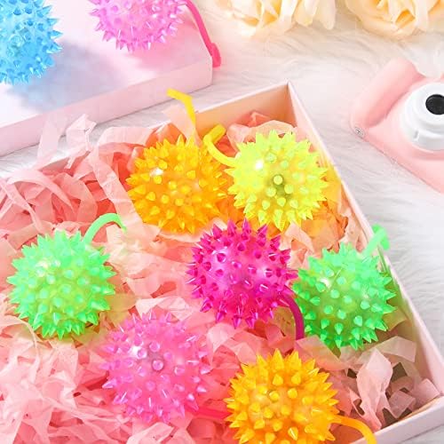 Sotiff 100 Pcs LED Flashing Squeaky Bouncy Balls