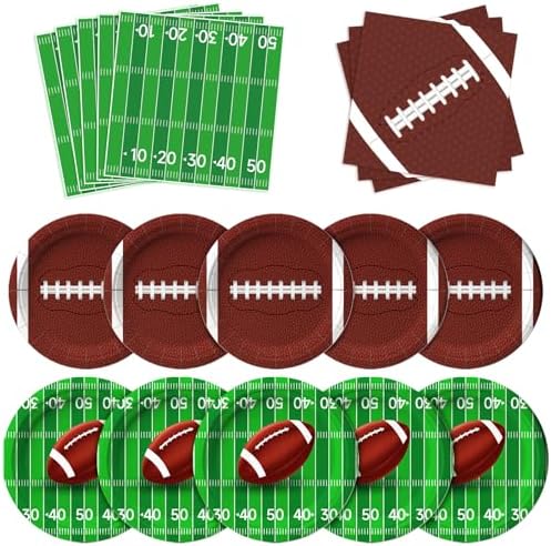 Football Party Supplies Kit Serve 50