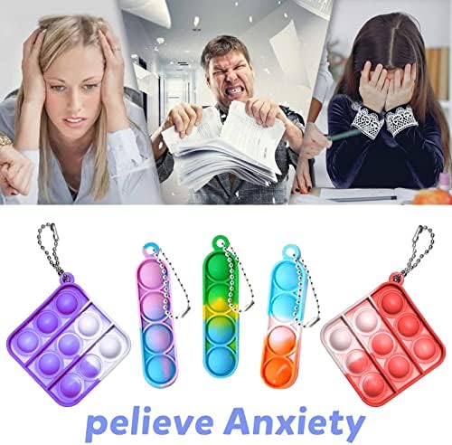 130 Pcs Pop Keychain Fidget Toy Set