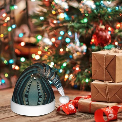 Mathematics Print Christmas Santa Hat Plush Comfortable Adult Funny Party Hat