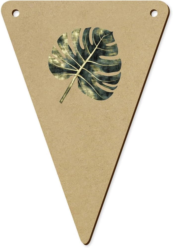 5pcs Tropical Leaf Wooden Bunting Flags BN00088467