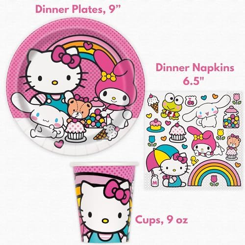 Hello Kitty Birthday Decorations for 16 Guests