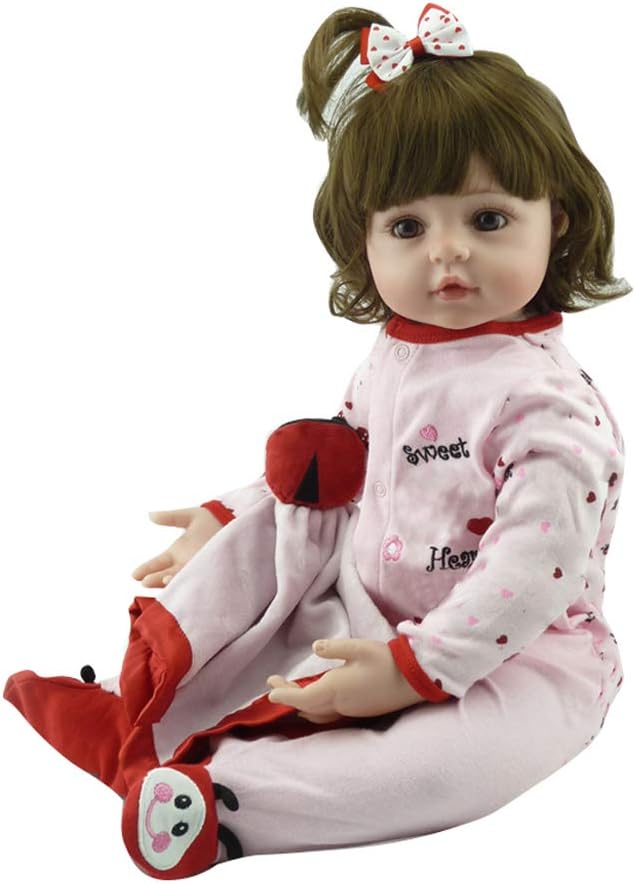 Pinky 24 Inch Reborn Baby Girl Doll with Long Hair