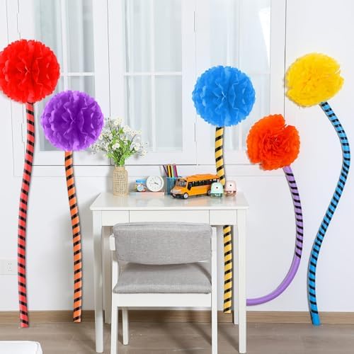 Syhood 12 Pcs Tissue Paper Pom Poms Decor Tree