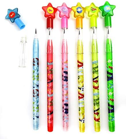 Tinymills 24 Pcs Airplane Stacking Pencils with Erasers