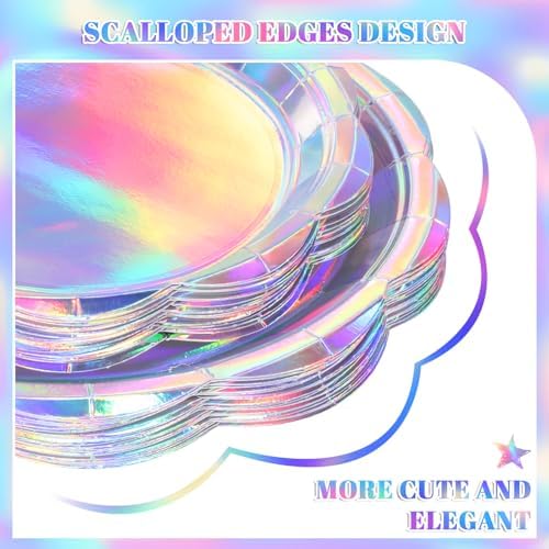 200 Pcs Iridescent Party Decorations Set
