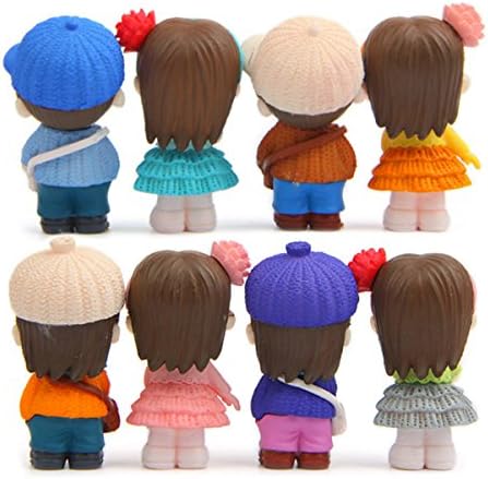 8 Pcs Cute Boys Girls Couple Figures Cake Toppers
