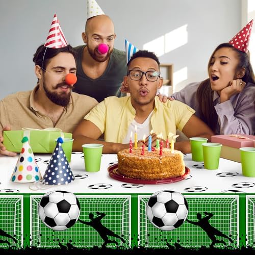 Kochorie 2 Piece Soccer Themed Tablecloth