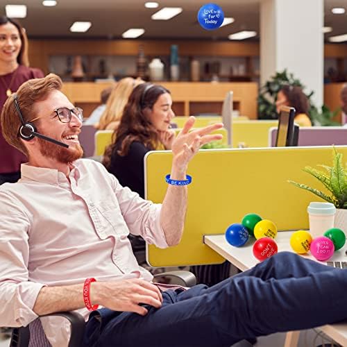 HyDren 72 Pcs Stress Relief Balls and Silicone Bracelets Set