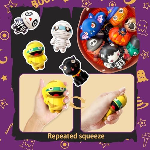 12 Pack Halloween Squishies Toys for Stress Relief