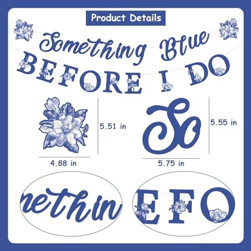 Something Blue Before I Do Banner for Bridal Shower