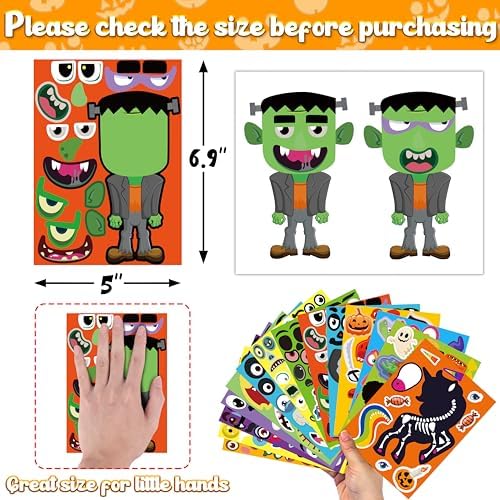 Moon Boat Halloween Sticker Crafts for Kids 70 Sheets