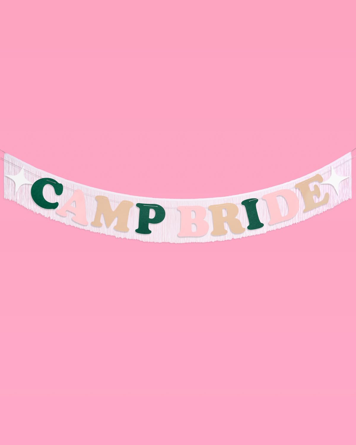 Xo Fetti Camp Bride Fringe Banner - 5 Ft