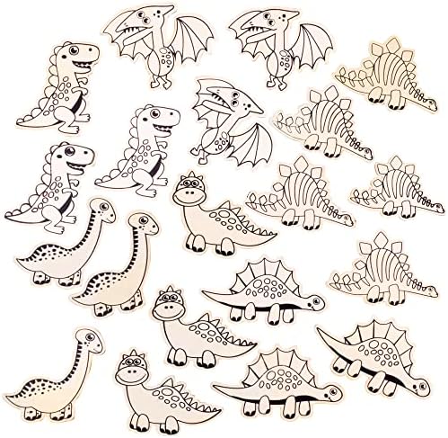 Dinosaur Wood Painting Kit 24 pcs for Kids Party Favors