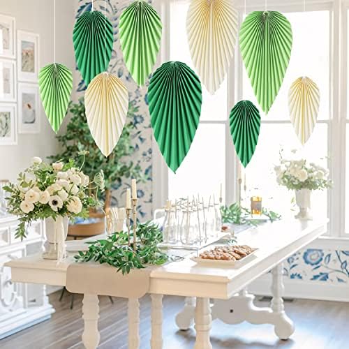 Hanging Paper Fans Leaf Set for Spring Decorations