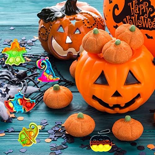 40 Pcs Halloween Pop Keychain Fidget Toy Pack