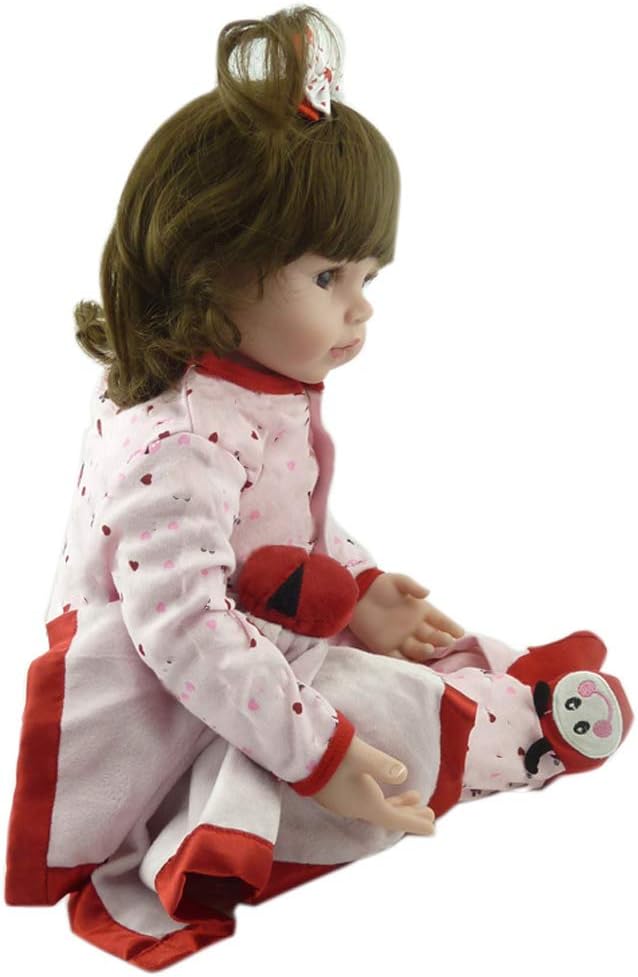 Pinky 24 Inch Reborn Baby Girl Doll with Long Hair