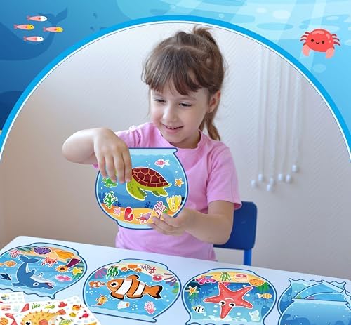 80UncleKimby 32pcs Ocean Animal Craft Sticker Kit
