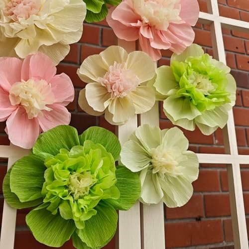Mybbshower Crepe Paper Flowers for Decor