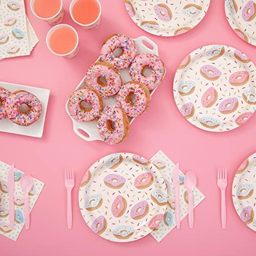 144 Piece Donut Themed Party Supplies for 24 Guests