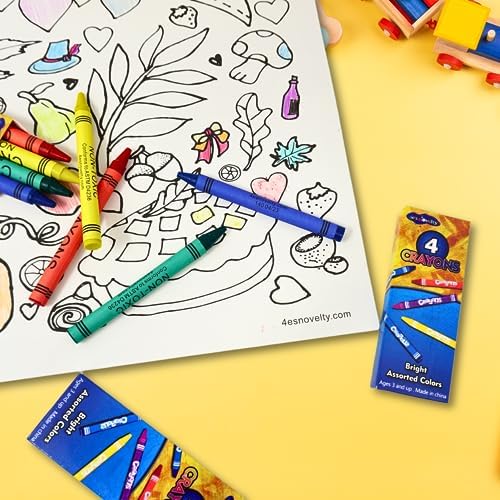 4Es Novelty 144 Box 4 Pack Crayons for Kids