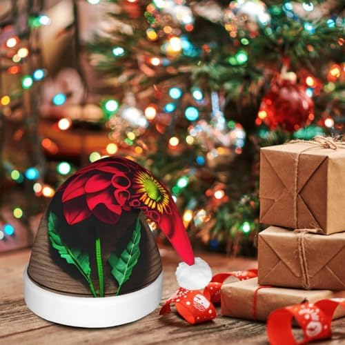 QINZHENG LED Light Up Santa Hat for Adults