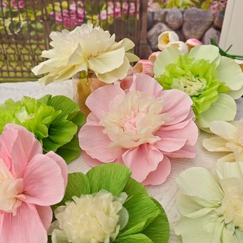 Mybbshower Crepe Paper Flowers for Decor