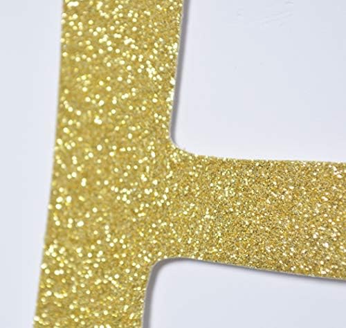 Paris Themed Gold Glitter Banner Decor