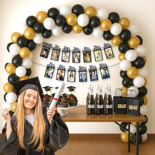 PartyHooman Graduation Photo Banner for 2025 K-12 Decorations