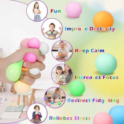36Pcs Stress Balls Set for Adults and Kids