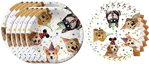Dog Birthday Party Supplies 20 Plates and 20 Napkins