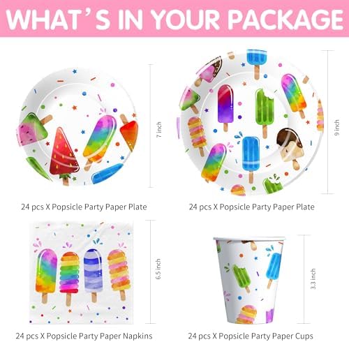 Popsicle Party Decorations for 24 Guests