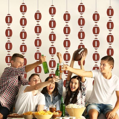 8 Pack Football Banners Garland Kit for Party Decorations