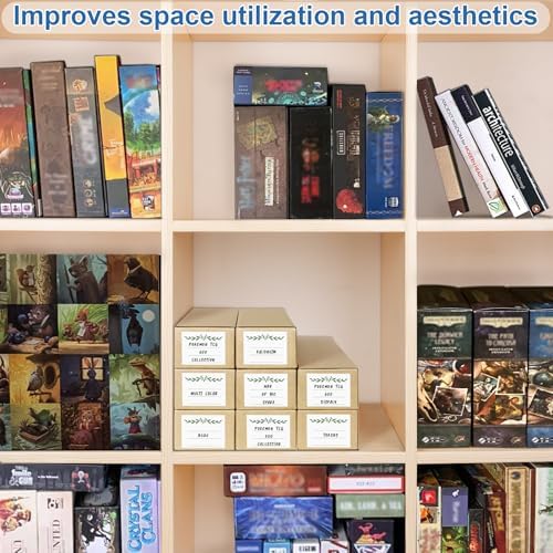 Joyoumess 8-Pack Trading Card Storage Box with Dividers and Labels