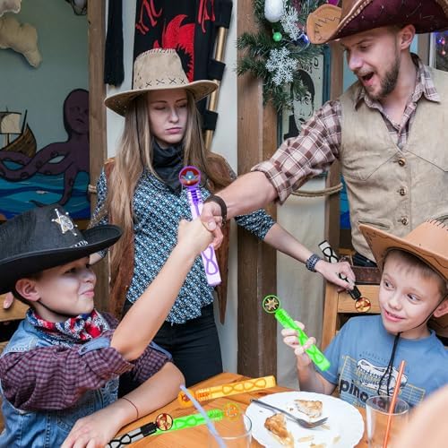 30 Pcs Western Cowboy Party Favors Mini Bubble Wand