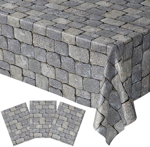 Stone Wall Table Covers Pack of 3 - Medieval Party Decor