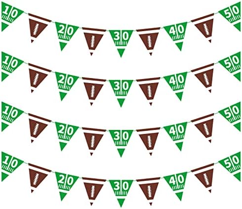 Football Decorations Bunting Triangle Flags Banner for Birthday Party
