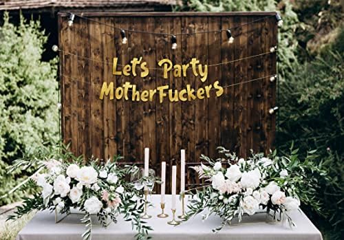 Lets Party Mofos Glitter Birthday Banner