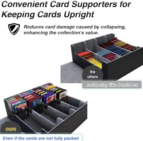 Venssu 4-Row Card Storage Box for 3000 Magic Cards