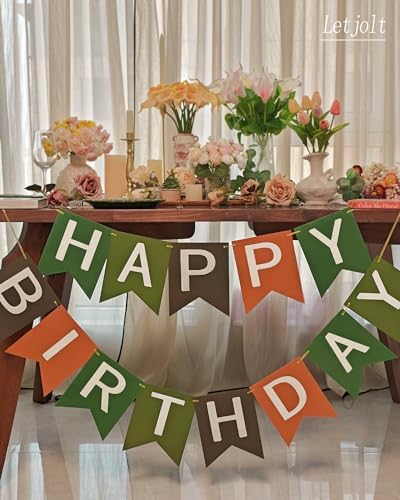 Letjolt Happy Birthday Banner Garland Decorations 13pcs