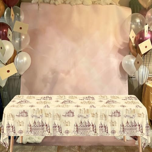 4Pcs Wizard Themed Tablecloth for Birthday Halloween Decor